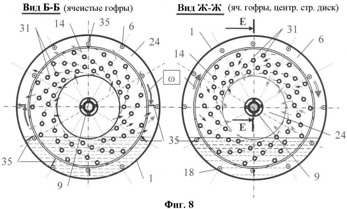Горизонтальный дисковый тепло- и массообменный аппарат (патент 2379096)