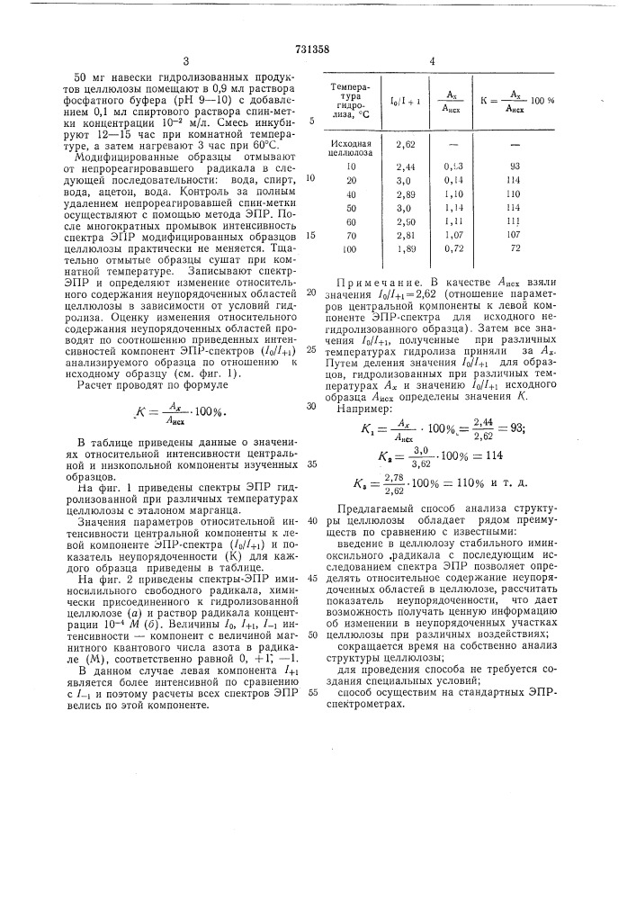 Способ анализа структуры целлюлозы (патент 731358)