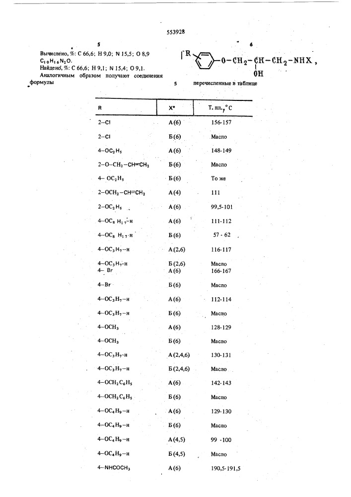 Способ получения производных 1-фенокси-3-аминопропан-2-ола или их солей (патент 553928)