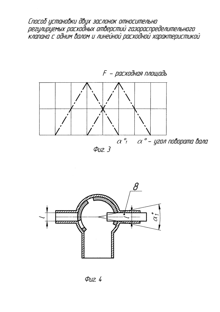 Способ установки двух заслонок относительно регулируемых расходных отверстий газораспределительного клапана с одним валом и линейной расходной характеристикой (патент 2635729)