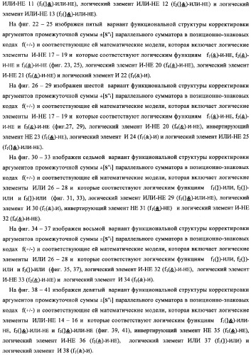 Функциональная структура корректировки аргументов промежуточной суммы &#177;[s&#39;&#39;i] параллельного сумматора в позиционно-знаковых кодах f(+/-) (патент 2362204)