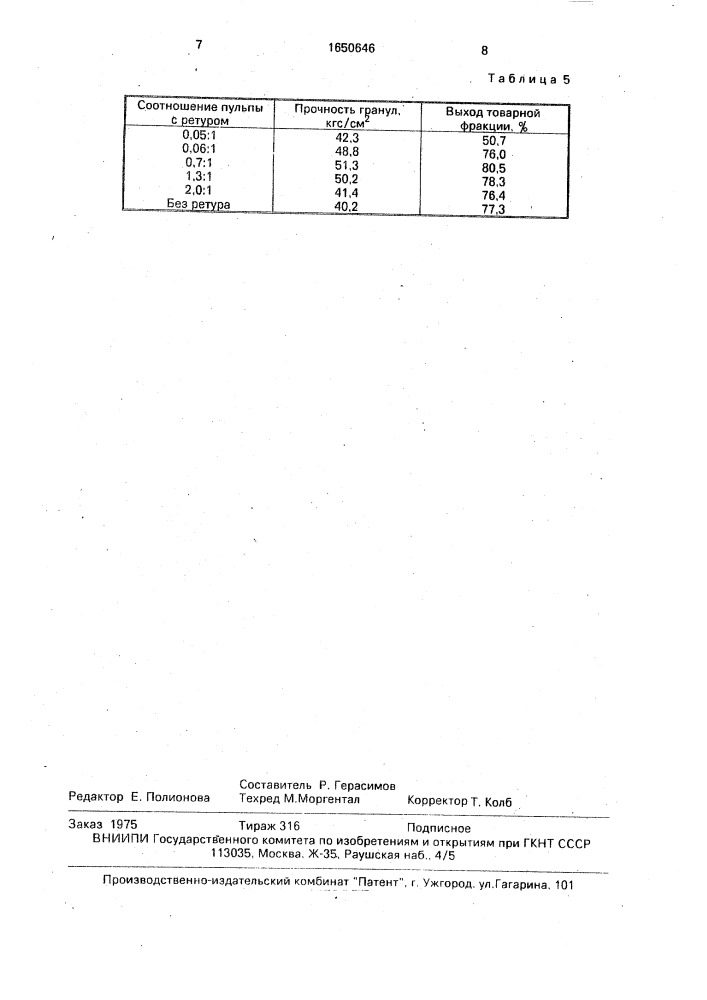 Способ гранулирования суперфосфата (патент 1650646)