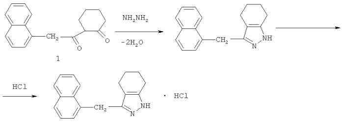 3-(1-нафтилметил)-4,5,6,7-тетрагидроиндазола гидрохлорид, средство, обладающее противомикробными свойствами (патент 2459808)