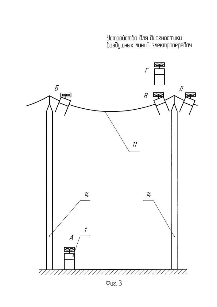Устройство для диагностики воздушных линий электропередач (патент 2639570)