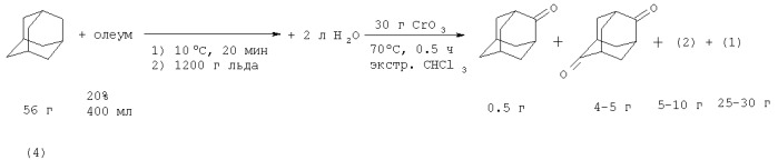 Способ получения 1-гидроксиадамантан-4-она (патент 2342358)