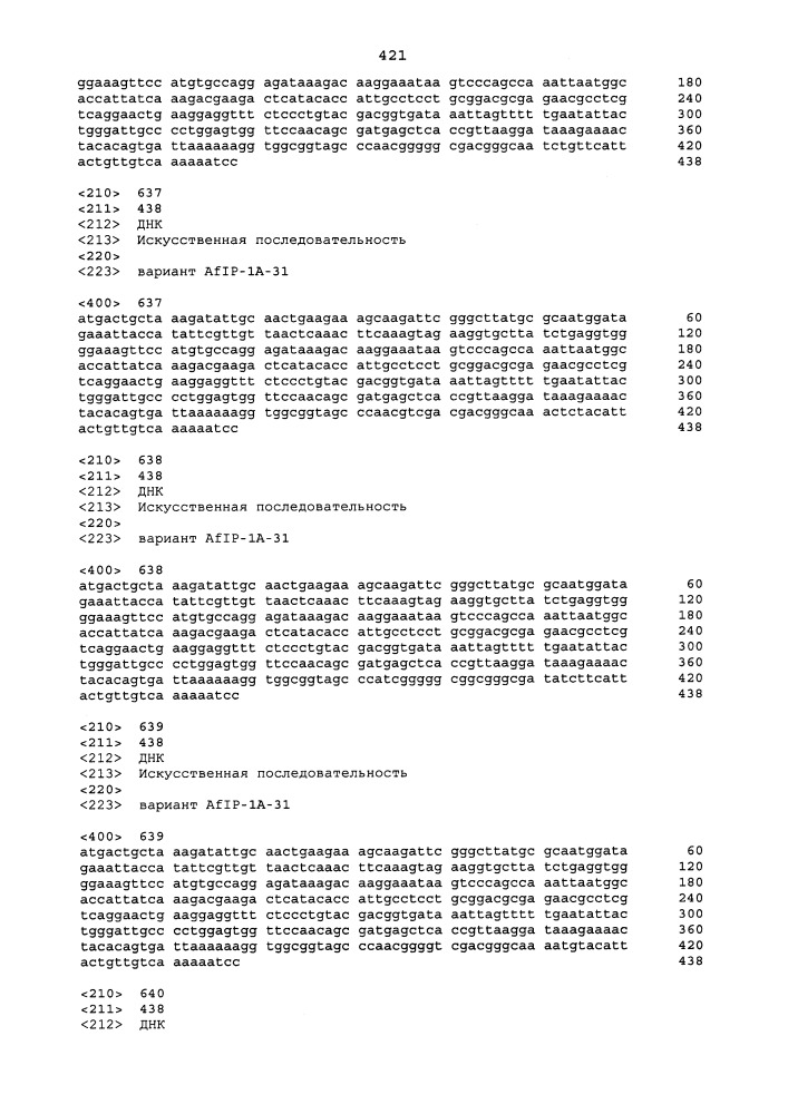 Новые инсектицидные белки и способы их применения (патент 2666914)