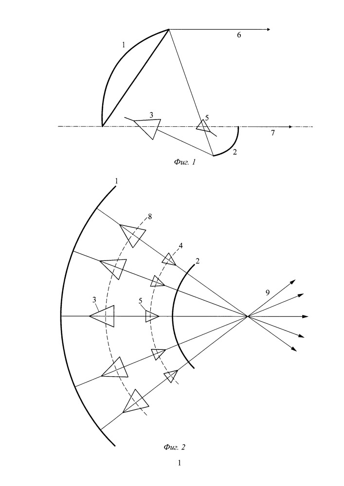 Многолучевая диапазонная двухзеркальная антенна с вынесенным облучением (патент 2664751)