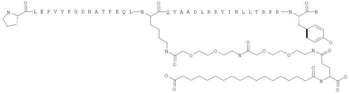 Длительно действующие агонисты рецепторов y2 и(или) y4 (патент 2504550)