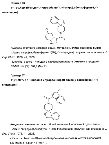Производные индол-3-карбонил-спиро-пиперидина в качестве антагонистов рецепторов v1a (патент 2414466)