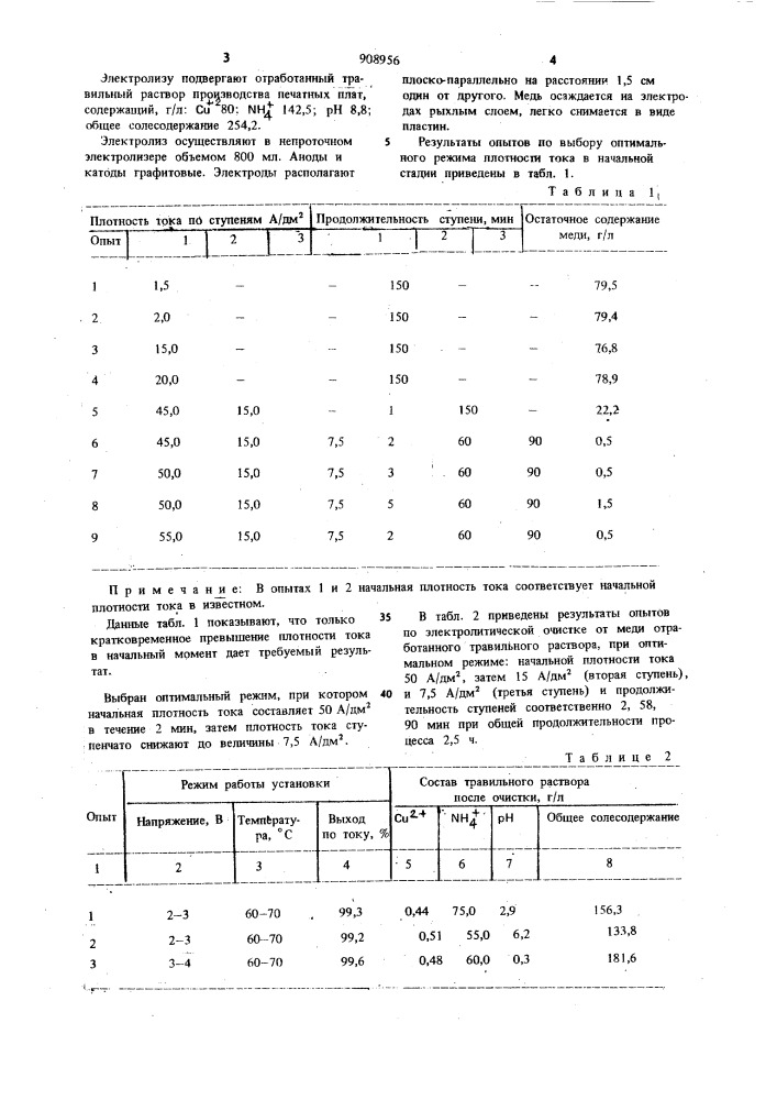 Способ очистки отработанных травильных растворов от меди (патент 908956)