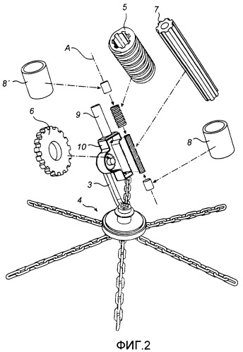 Поворотное устройство для центробежного тягового узла транспортного средства (патент 2397072)