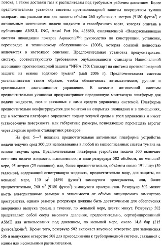 Устройство, системы и способы противопожарной защиты для воздействия на пожар посредством тумана (патент 2476252)