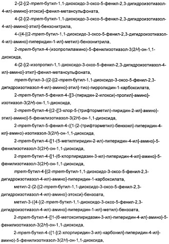 Неанилиновые производные изотиазол-3(2н)-он-1,1-диоксидов как модуляторы печеночных х-рецепторов (патент 2415135)