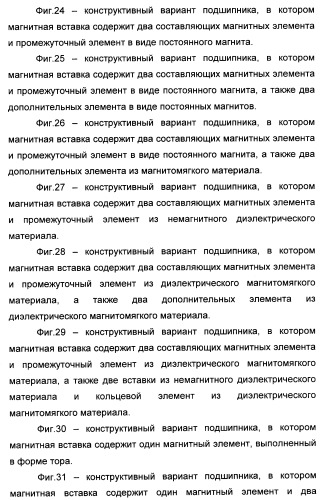 Способ магнитной разгрузки тел качения от действия центробежных сил в опорах вращения и опора вращения для его осуществления (варианты) (патент 2348839)
