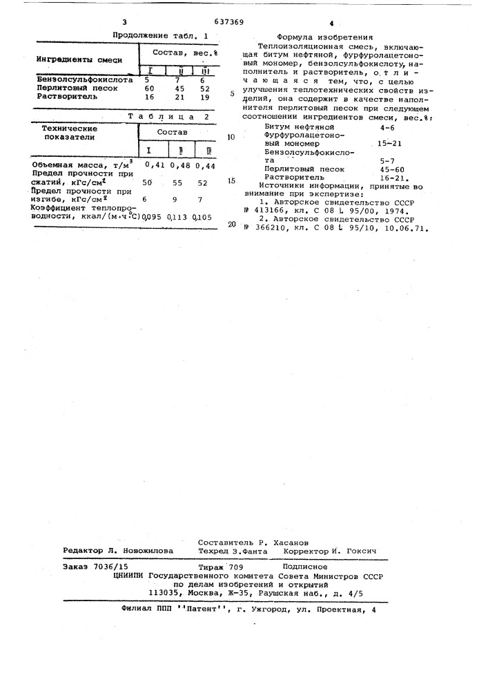 Теплоизоляционная смесь (патент 637369)