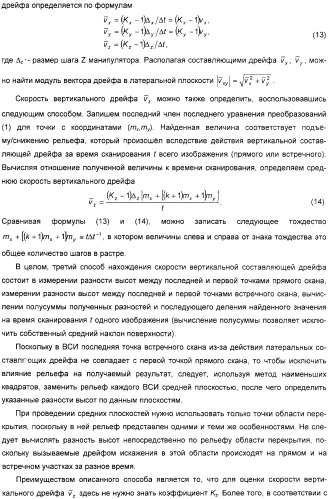 Способ коррекции искаженных дрейфом изображений поверхности, полученных на сканирующем зондовом микроскопе (патент 2326367)