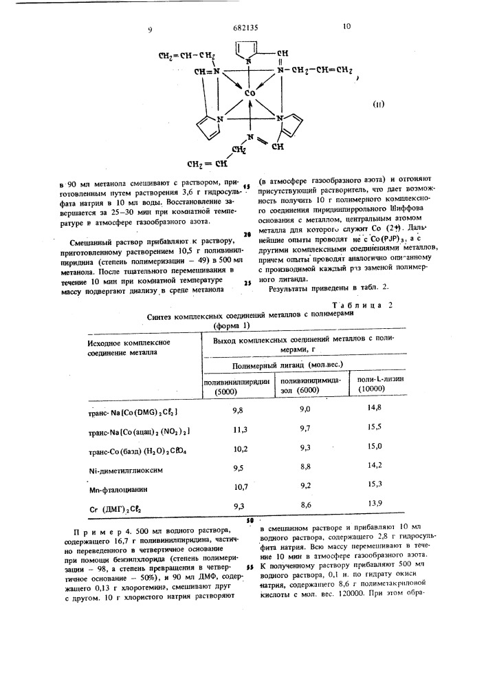 Способ получения комплексного соединения металла (патент 682135)