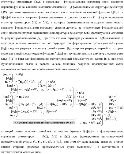 Функциональная структура параллельно-последовательного умножителя f ( ) в позиционном формате множимого [mj]f(2n) и множителя [ni]f(2n) (патент 2439660)