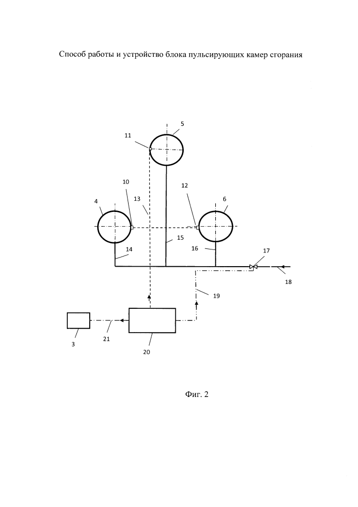 Способ работы и устройство блока пульсирующих камер сгорания (патент 2610362)