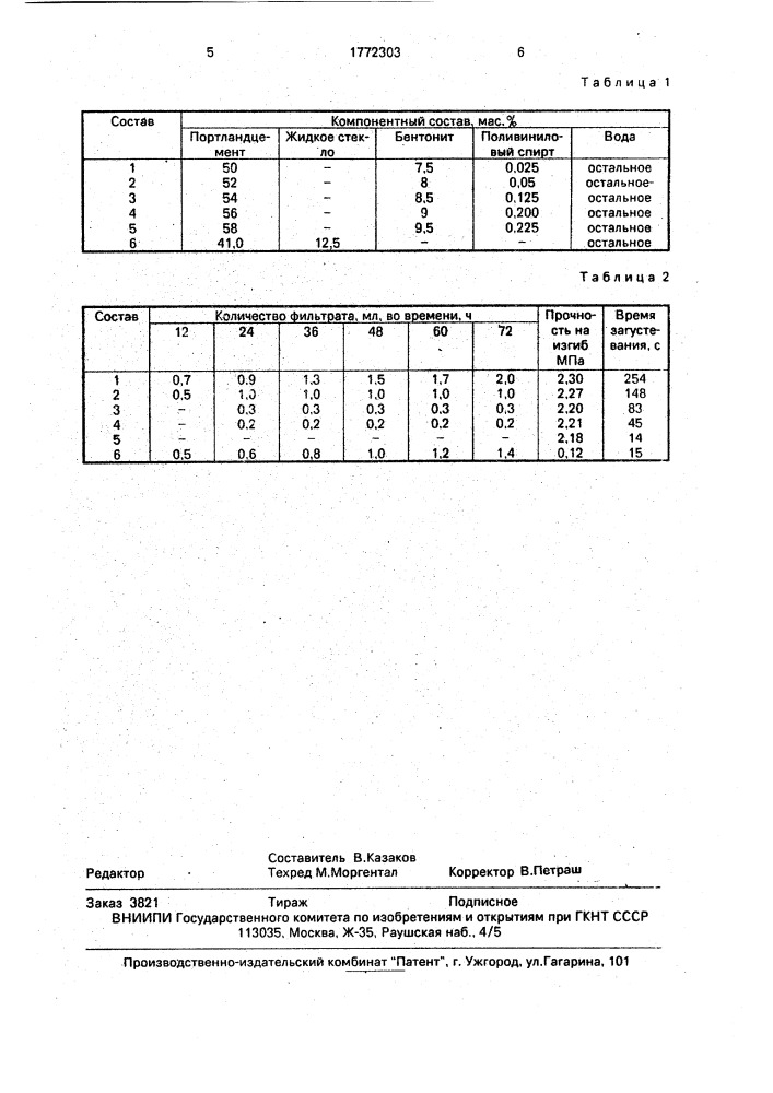 Состав для гидроизоляционного покрытия (патент 1772303)