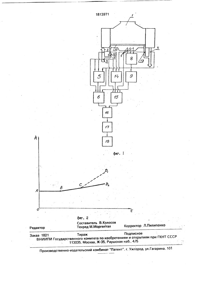Система контроля за режимом работы конденсатора (патент 1813971)