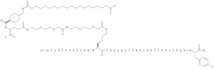 Длительно действующие агонисты рецепторов y2 и(или) y4 (патент 2504550)