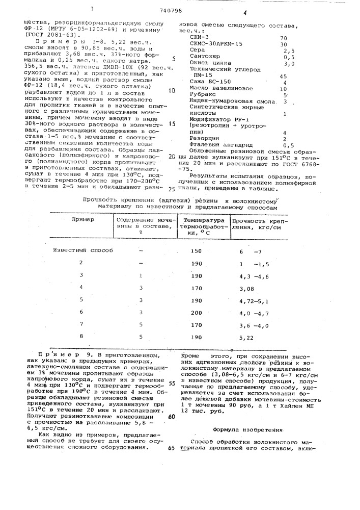 Способ обработки волокнистого материала (патент 740798)