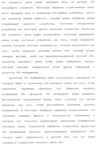 Способы и системы для управления источником исходного света дисплея с обработкой гистограммы (патент 2456679)