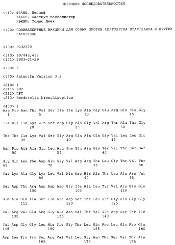 Поливалентные вакцины для собак против leptospira bratislava и других патогенов (патент 2400248)