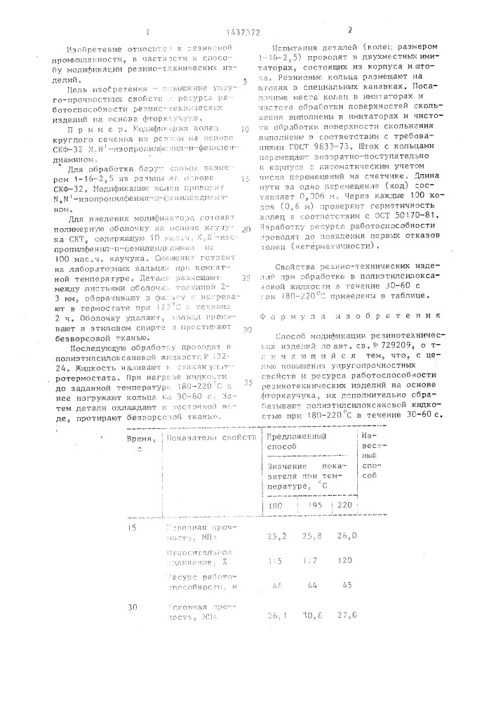 Способ модификации резинотехнических изделий (патент 1437372)