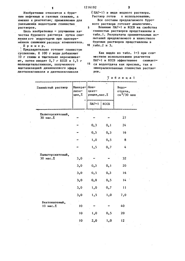 Буровой раствор (патент 1216192)