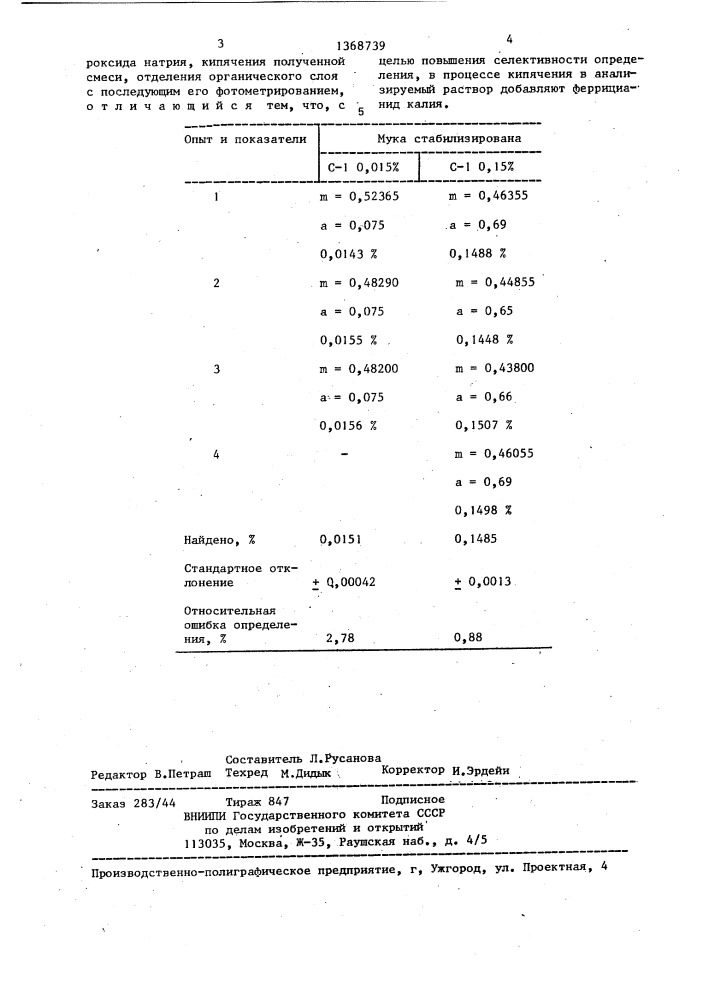 Способ определения диметил-бис-(n-фениламинофенокси)-силана (патент 1368739)