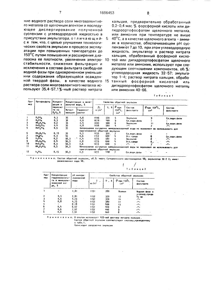 Способ получения обратной эмульсии для глушения скважин (патент 1696453)