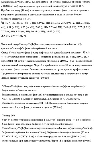 Бифенильные производные и их применение при лечении гепатита с (патент 2452729)