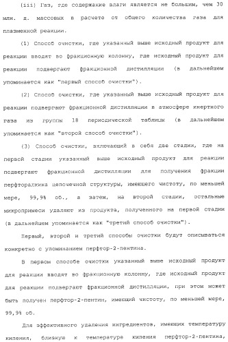 Газ для плазменной реакции, способ его получения, способ изготовления электрической или электронной детали, способ получения тонкой фторуглеродной пленки и способ озоления (патент 2310948)