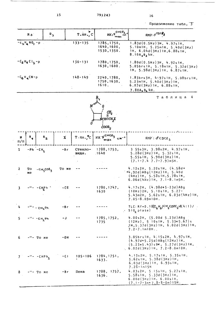 Способ получения оксазолиноазетидиновых соединений (патент 791243)