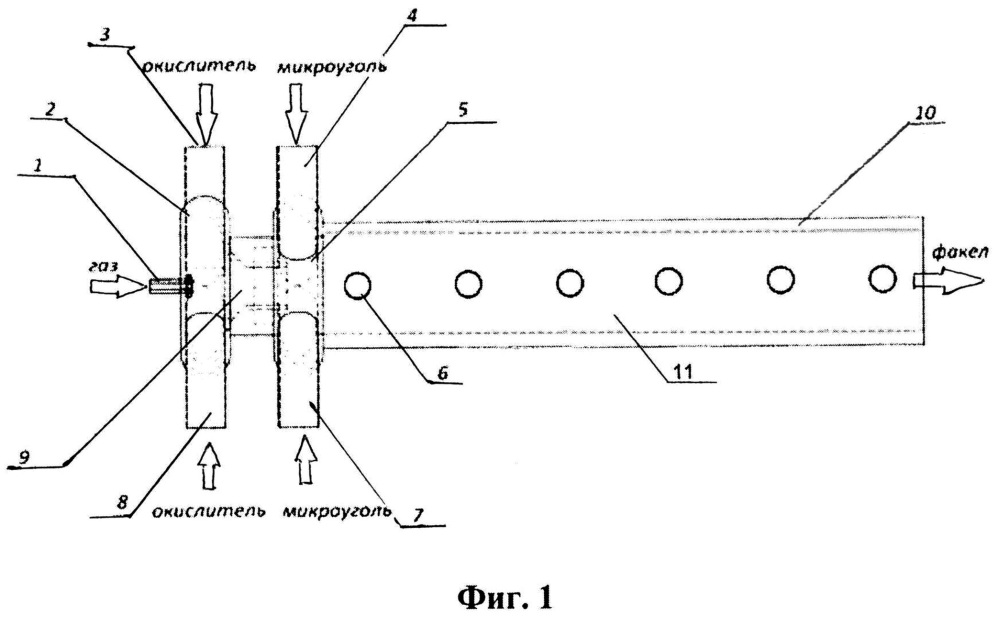 Двухступенчатая вихревая горелка (патент 2635178)