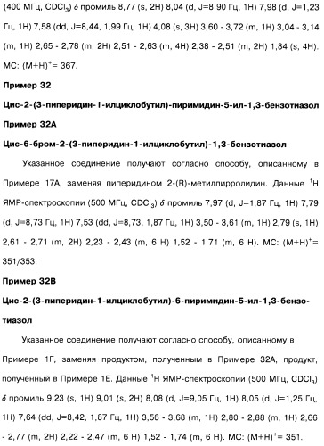 Производные бензотиазолциклобутиламина в качестве лигандов гистаминовых h3-рецепторов, фармацевтическая композиция на их основе, способ селективной модуляции эффектов гистаминовых h3-рецепторов и способ лечения состояния или нарушения, модулируемого гистаминовыми h3-рецепторами (патент 2487130)