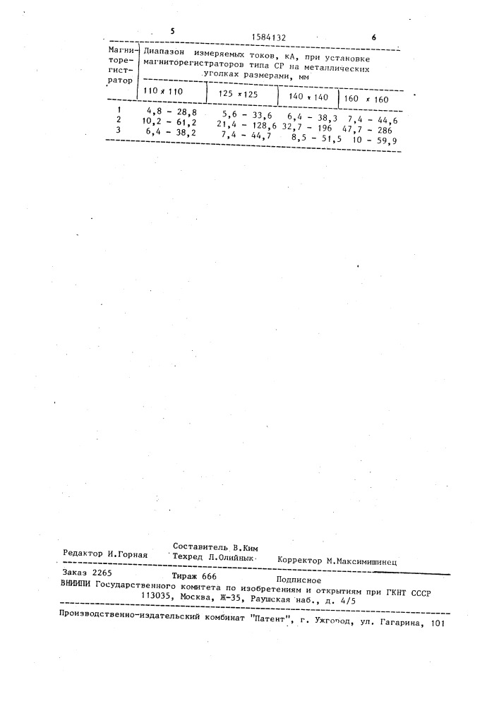 Устройство для регистрации амплитуды тока молнии (патент 1584132)