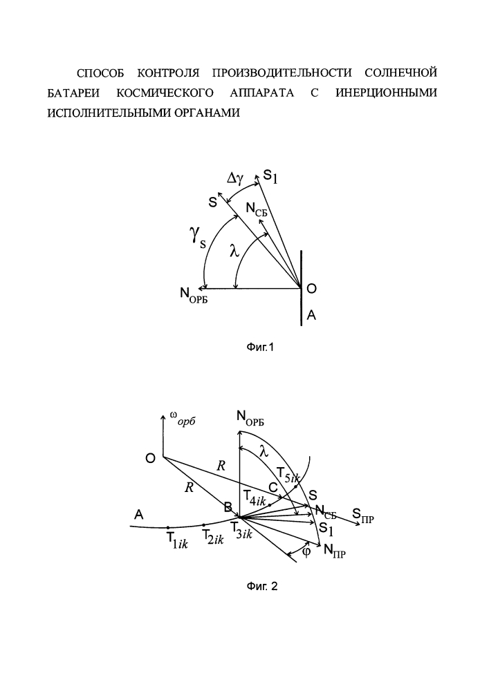 Способ контроля производительности солнечной батареи космического аппарата с инерционными исполнительными органами (патент 2653891)