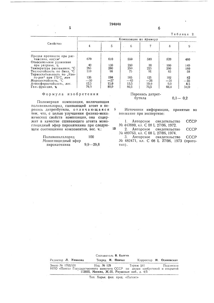 Полимерная композиция (патент 794040)