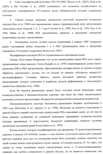 Получение поликетидов и других природных продуктов (патент 2430922)