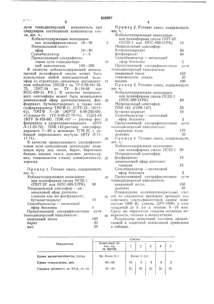 Полимерминеральная смесь (патент 635067)