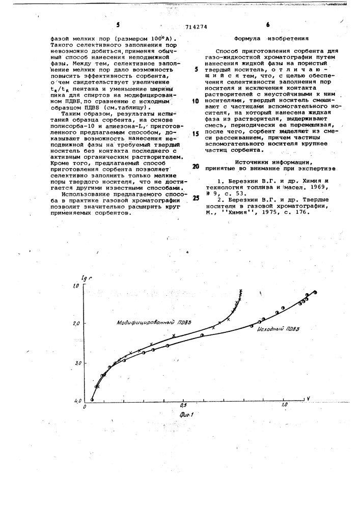 Способ приготовления сорбента для газо-жидкостной хроматографии (патент 714274)