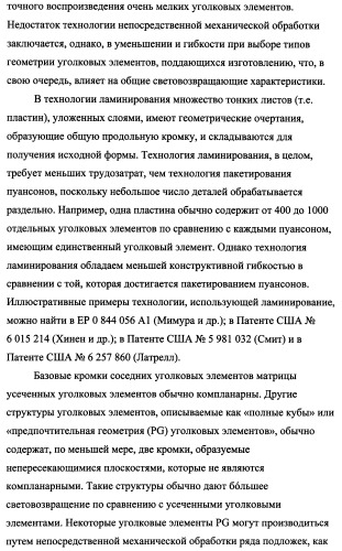 Пластина, содержащая кубические уголковые элементы, и световозвращающее покрытие (патент 2349941)