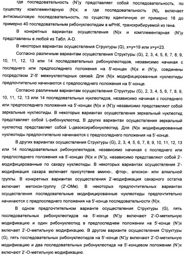 Новые структуры малых интерферирующих рнк (sirna) (патент 2487716)