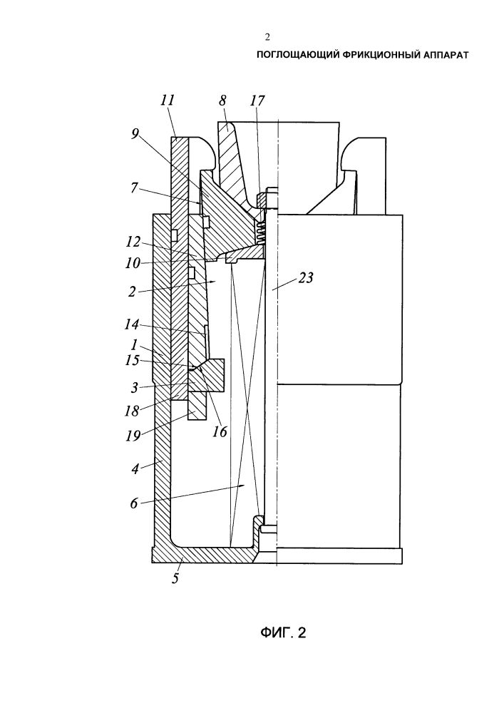 Поглощающий фрикционный аппарат (патент 2631085)