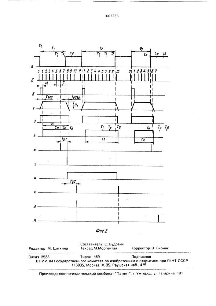 Селектор импульсов по длительности (патент 1667235)