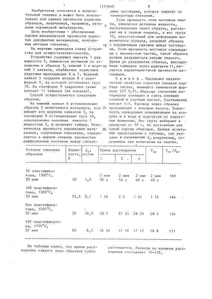 Способ оценки прочности материала (патент 1335840)