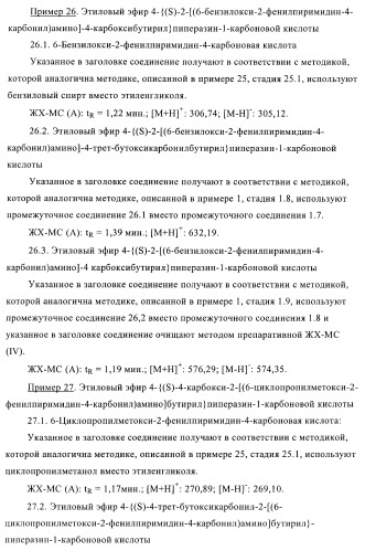 Производные пиримидина и их применение в качестве антагонистов рецептора p2y12 (патент 2410393)